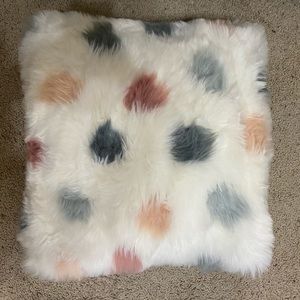 Soft polka dotted pillow